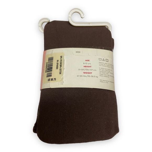 Gymboree Girls Tights Size 8 9 10 Chocolate Solid Brown Teacher's Pet NEW - Picture 4 of 4